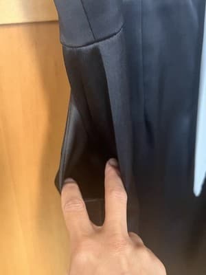 Sophia Christina Dress Womens 12 Black Silver Ruffle With Pockets - Thumbnail 4