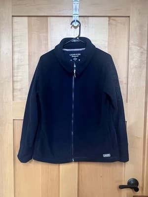 Calvin Klein Jacket Women's Medium Navy Performance Activewear Fleece Full Zip