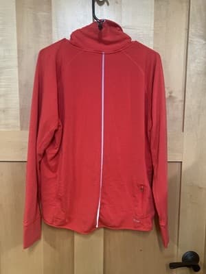 NEW NIKE RUNNING Women's Red Cowl Neck Top Sz XL - Thumbnail 4