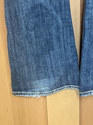 Silver Jeans Pioneer Bootcut Distressed Thick Stitch Denim Jeans W32 L33 - Thumbnail 8