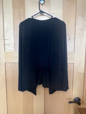 Sequin Hearts Womens Open Front Black Blazer Size L - Thumbnail 3