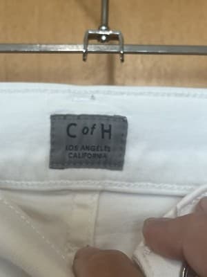 Citizens of Humanity Sz 26 Rocket Crop High Rise Skinny Distressed White Jeans - Thumbnail 4