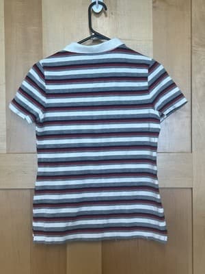Tommy Hilfiger Women's Striped Zip Collar Polo Shirt Cotton Size Small - Thumbnail 3