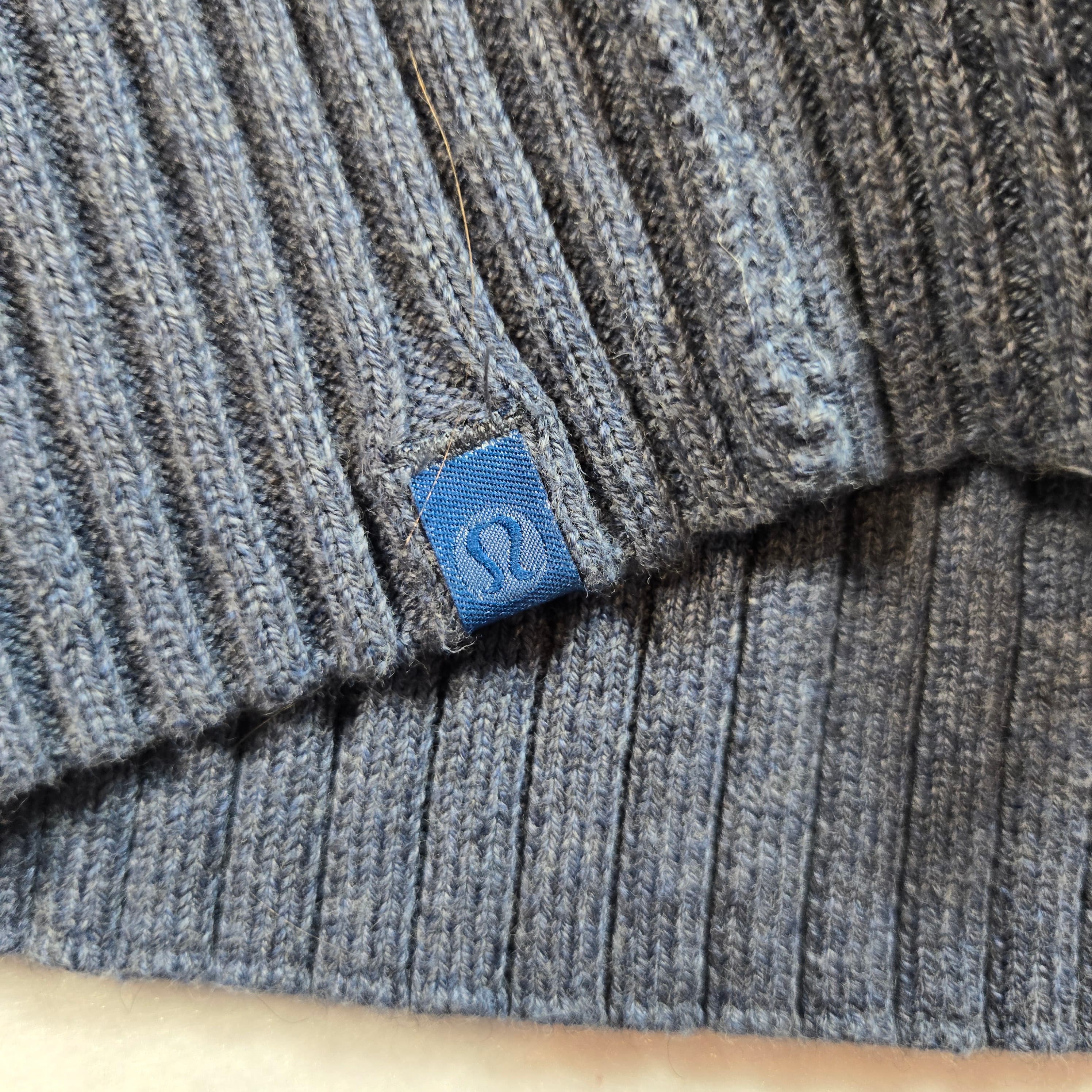 Lululemon Blue Striped Sweater with Ribbed Hem - Thumbnail 6