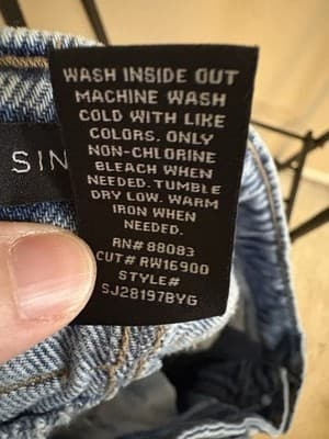 Sincerely Jules Distressed Women’s Straight Leg Blue Jeans Size 7/28 - Thumbnail 4