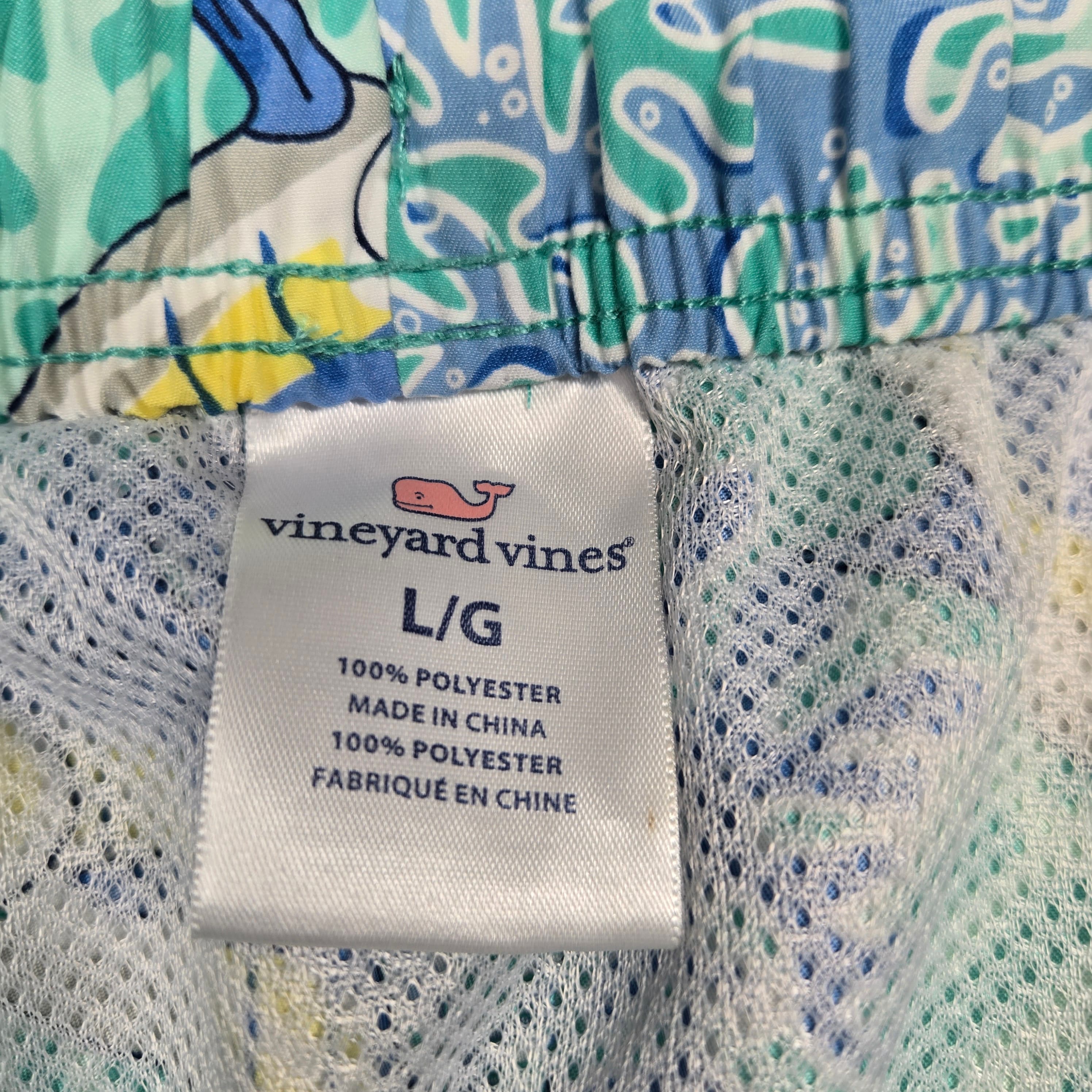 Vineyard Vines Marlin Print Swim Trunks Size L - Thumbnail 6