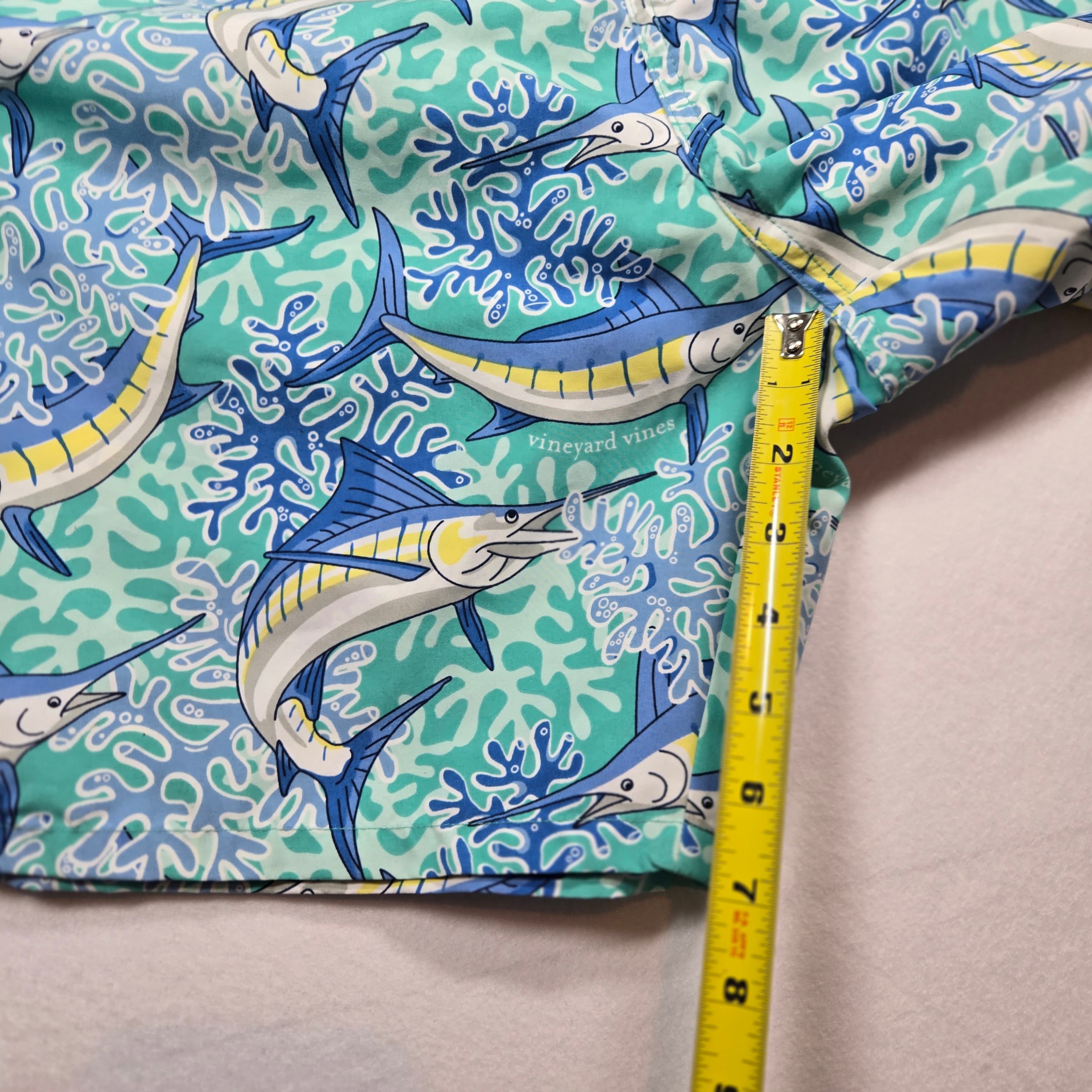 Vineyard Vines Marlin Print Swim Trunks Size L - Thumbnail 2