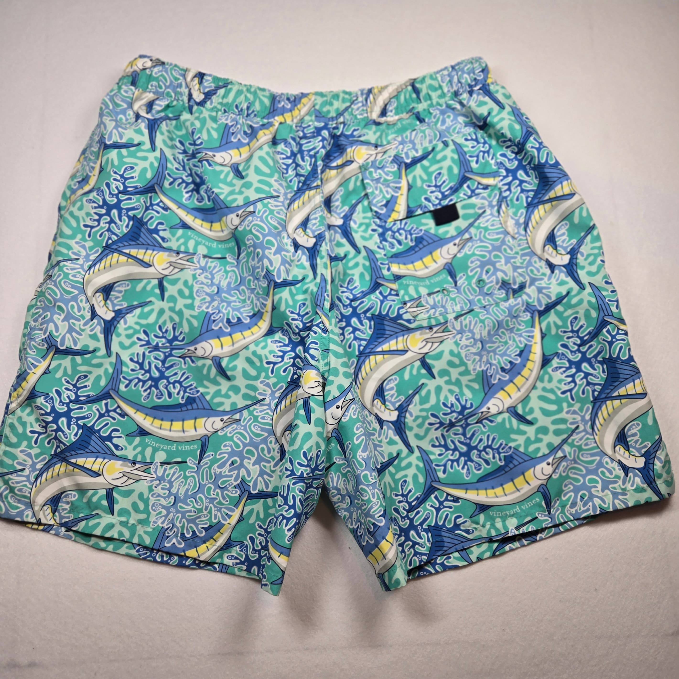 Vineyard Vines Marlin Print Swim Trunks Size L