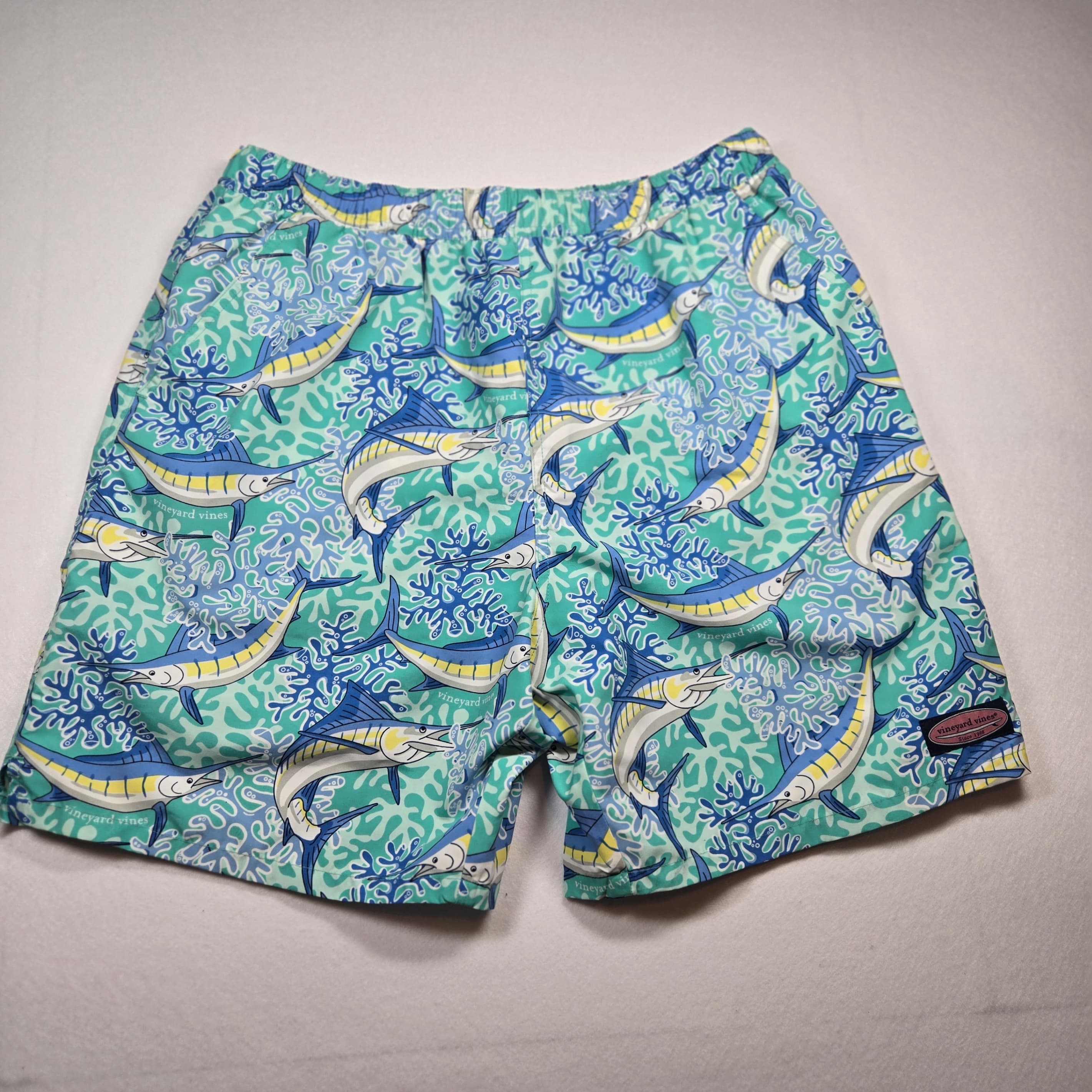 Vineyard Vines Marlin Print Swim Trunks Size L - Thumbnail 8