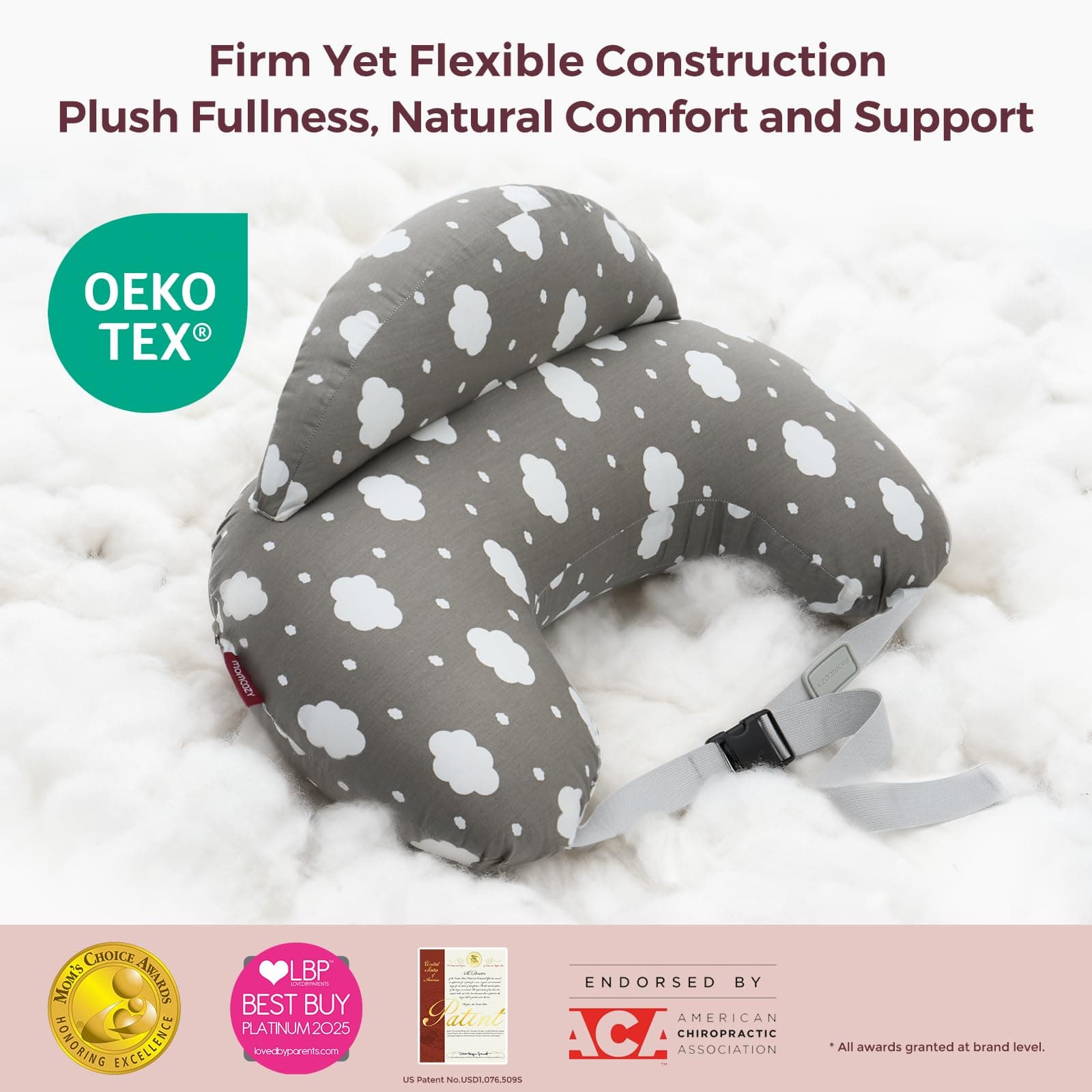 Momcozy Original Pillow for Baby-Pioneering Safety Fence- Wider Feeding Pillows - Thumbnail 2