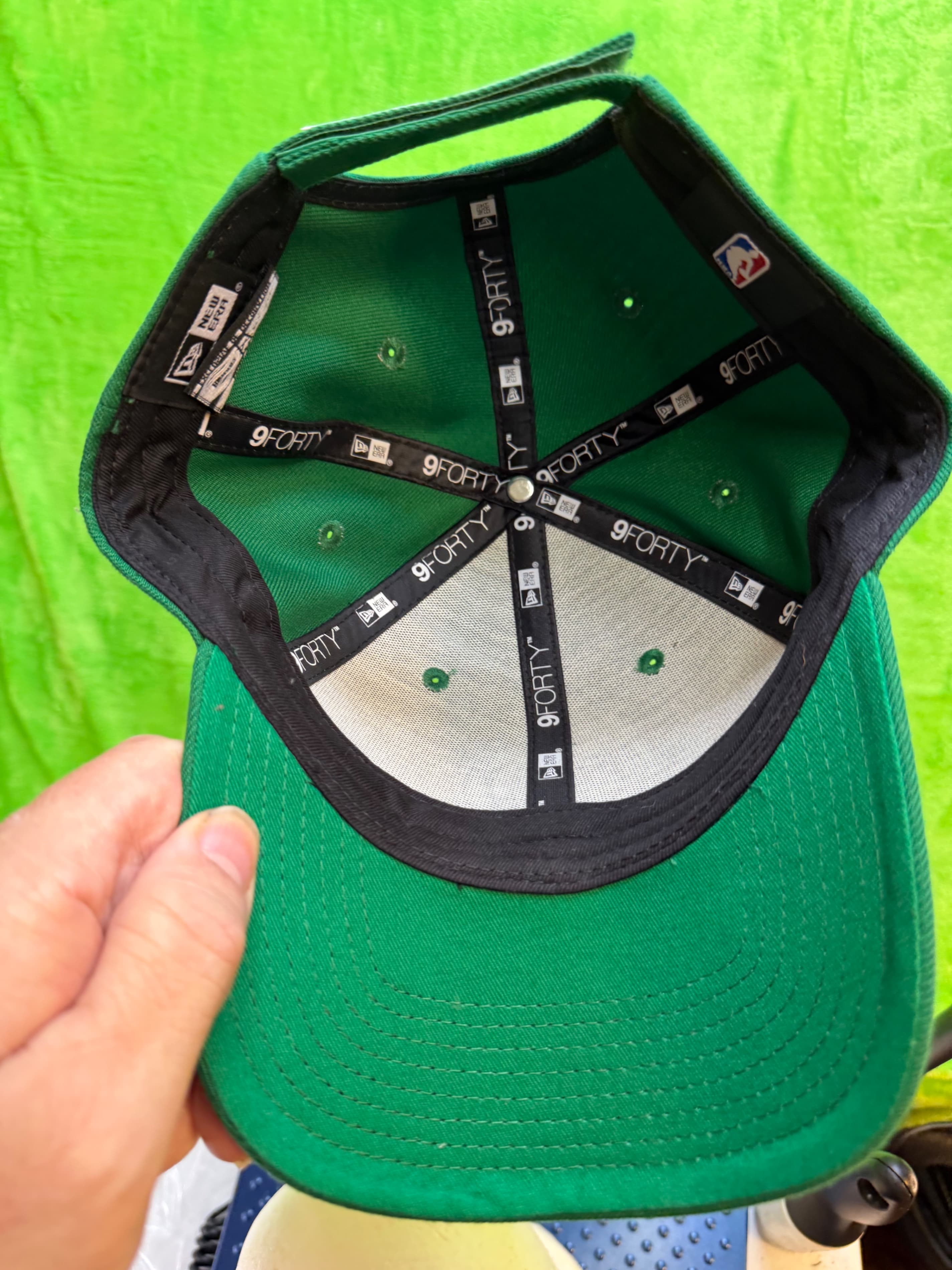 New Era 9FORTY Boston Celtics NBA The League Adjustable Hat OSFA Green - Thumbnail 5