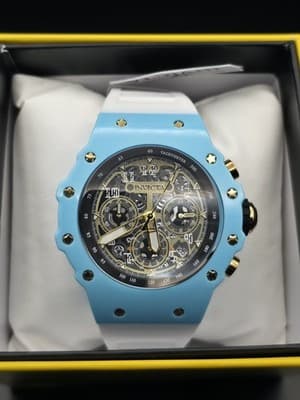 Invicta Racing Vaulthan 69652 Men’s 44mm Skeleton Dial White Watch