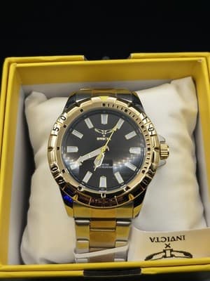 Invicta Specialty 69037 Men’s 42mm Gold Tone Black Dial Watch New