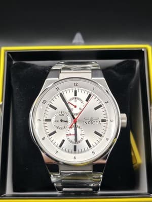 Invicta Racing 47546 Men’s 44mm Silver Dial Steel Watch Quartz