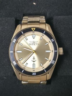 Invicta 49986 Ocean Voyage 39mm Gold Tone Black Bezel Watch - Thumbnail 2