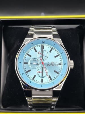 Invicta Racing 50585 Men’s 44mm Light Blue Dial Steel Watch Quartz