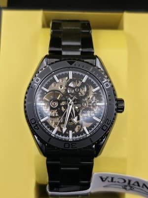 Invicta Objet D’Art Glyph 69761 Automatic Skeleton Dial Black Men’s Watch 43mm