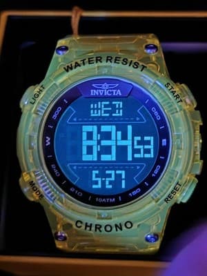Invicta Racing Burnout Digital 49044 Men’s 52mm Transparent Yellow Watch - Thumbnail 2