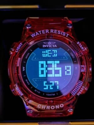 Invicta Racing Burnout Digital 49045 Men’s 52mm Transparent Red Watch - Thumbnail 2