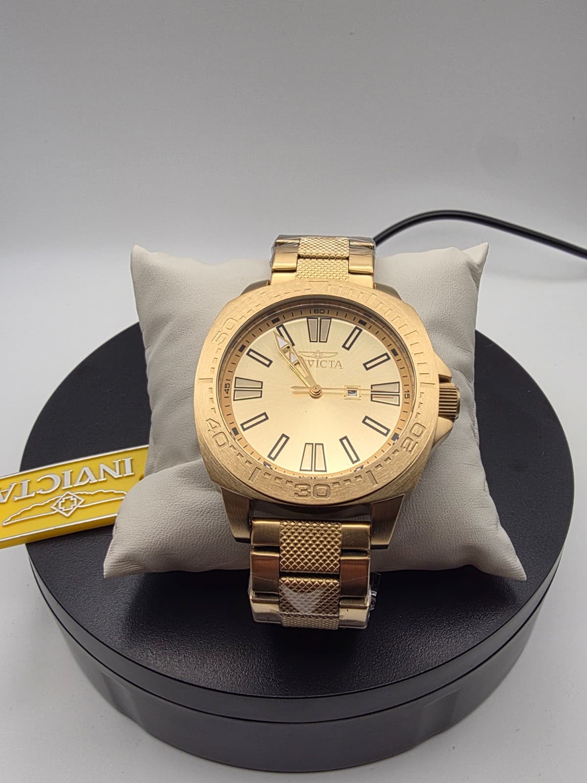 Invicta Speedway 48935 Men's Watch Gold Dial 46mm Quartz Chronograph NIB