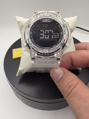 Invicta Racing Digital Watch Men Clear Chrono Round Translucent 49041 - 52mm - Thumbnail 2
