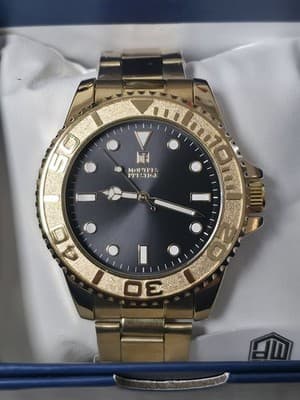 Montres Prestige MPW-0623 Gold Black Copper Dial Watch New - Thumbnail 2