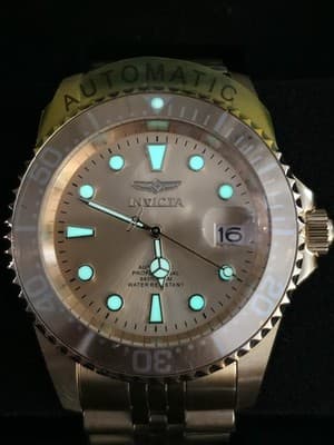 Invicta Pro Diver 30096 Men’s Automatic Gold Champagne Watch 200m New 42MM - Thumbnail 4