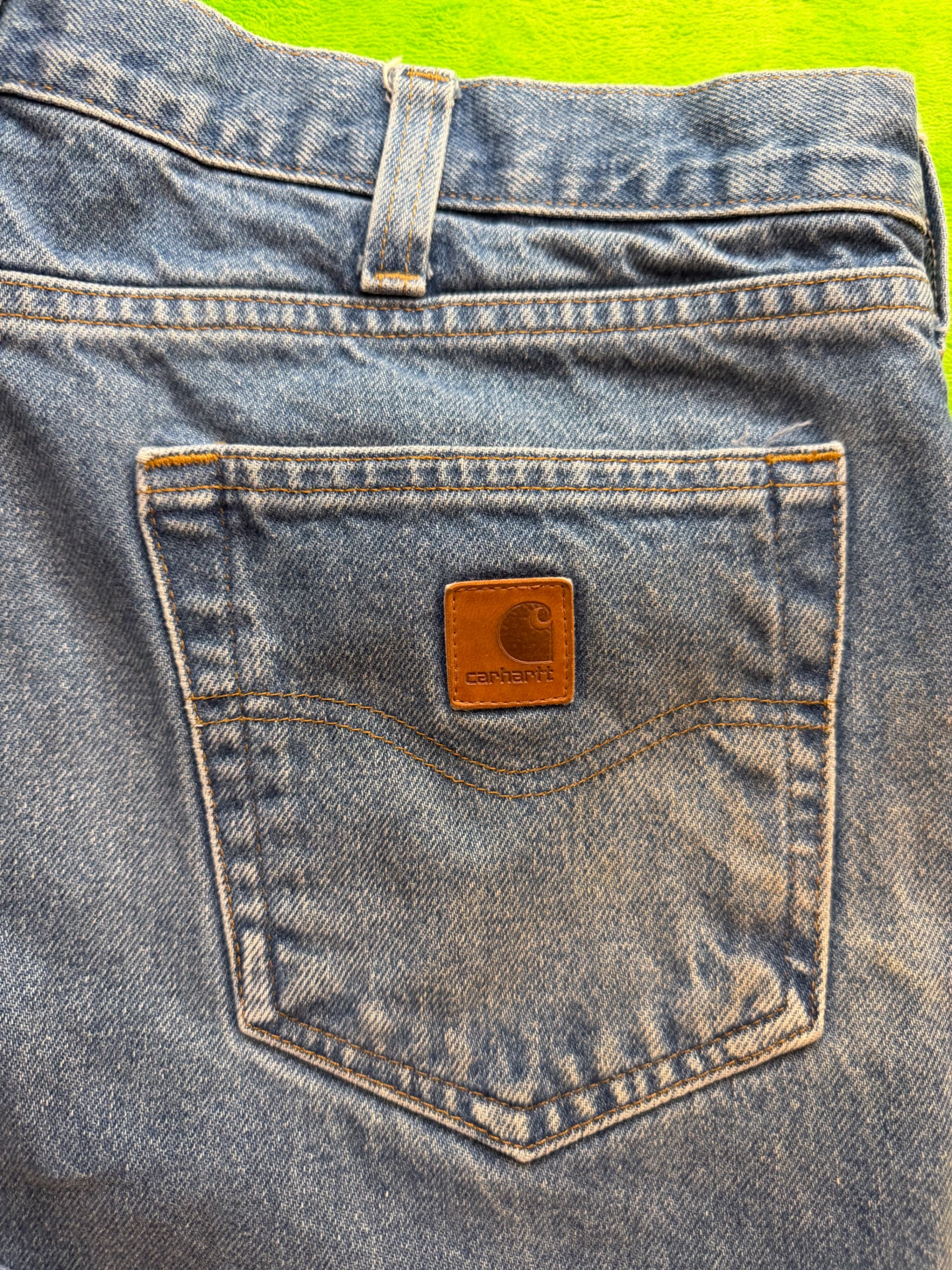 Carhartt B460 DVB Relaxed Fit Straight Leg Jeans Sz 36x32 Light Wash - Thumbnail 7