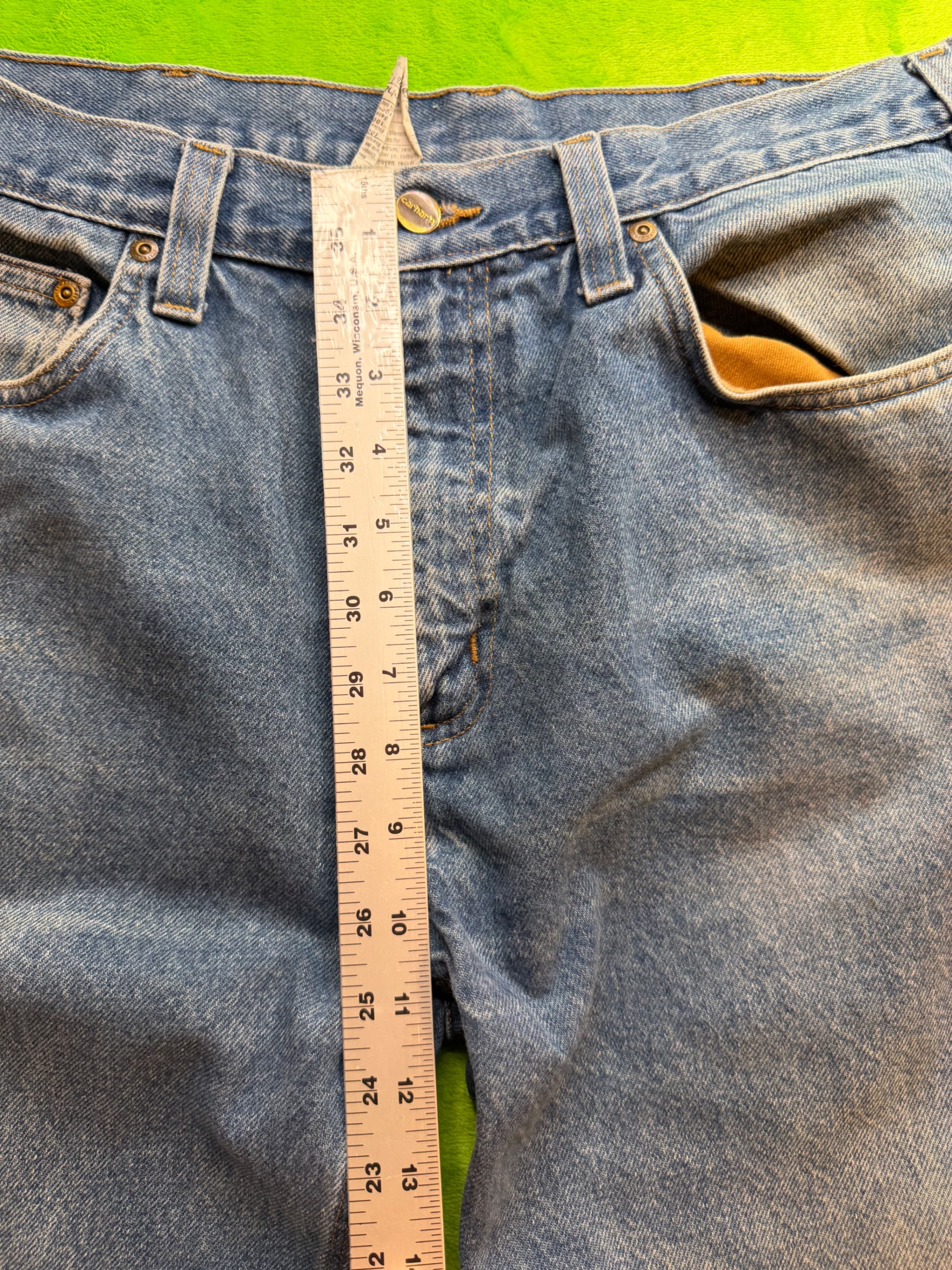 Carhartt B460 DVB Relaxed Fit Straight Leg Jeans Sz 36x32 Light Wash - Thumbnail 9