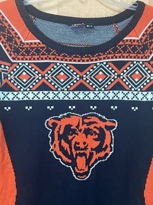 NFL Team Apparel Knit Sweater Dress Chicago Bears Women’s Medium - Thumbnail 2