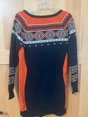 NFL Team Apparel Knit Sweater Dress Chicago Bears Women’s Medium - Thumbnail 4