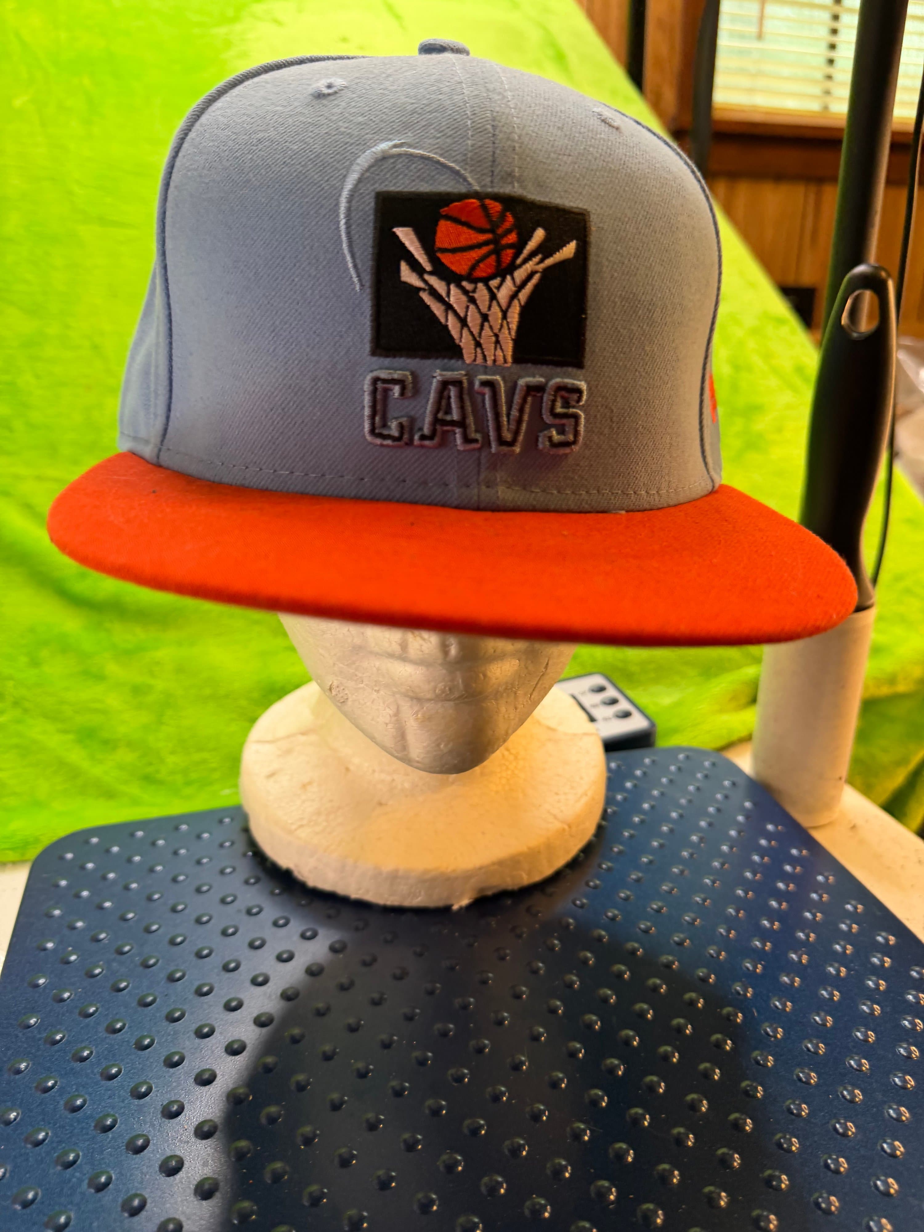 New Era 59FIFTY Cleveland Cavaliers HWC Fitted Hat 7 1/4 Blue Orange - Thumbnail 7