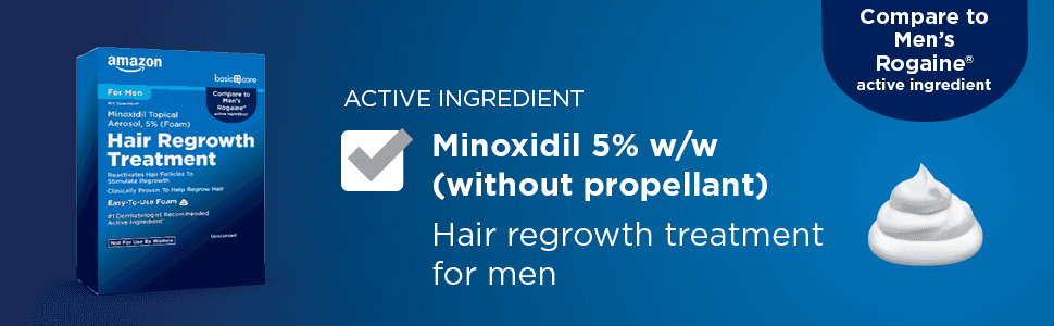 Amazon Basic Care Minoxidil Topical Aerosol 5 Foam Hair Regrowth Treatment for Men 6month Supply Unscented 211 Oz Pack of 6 - Thumbnail 8