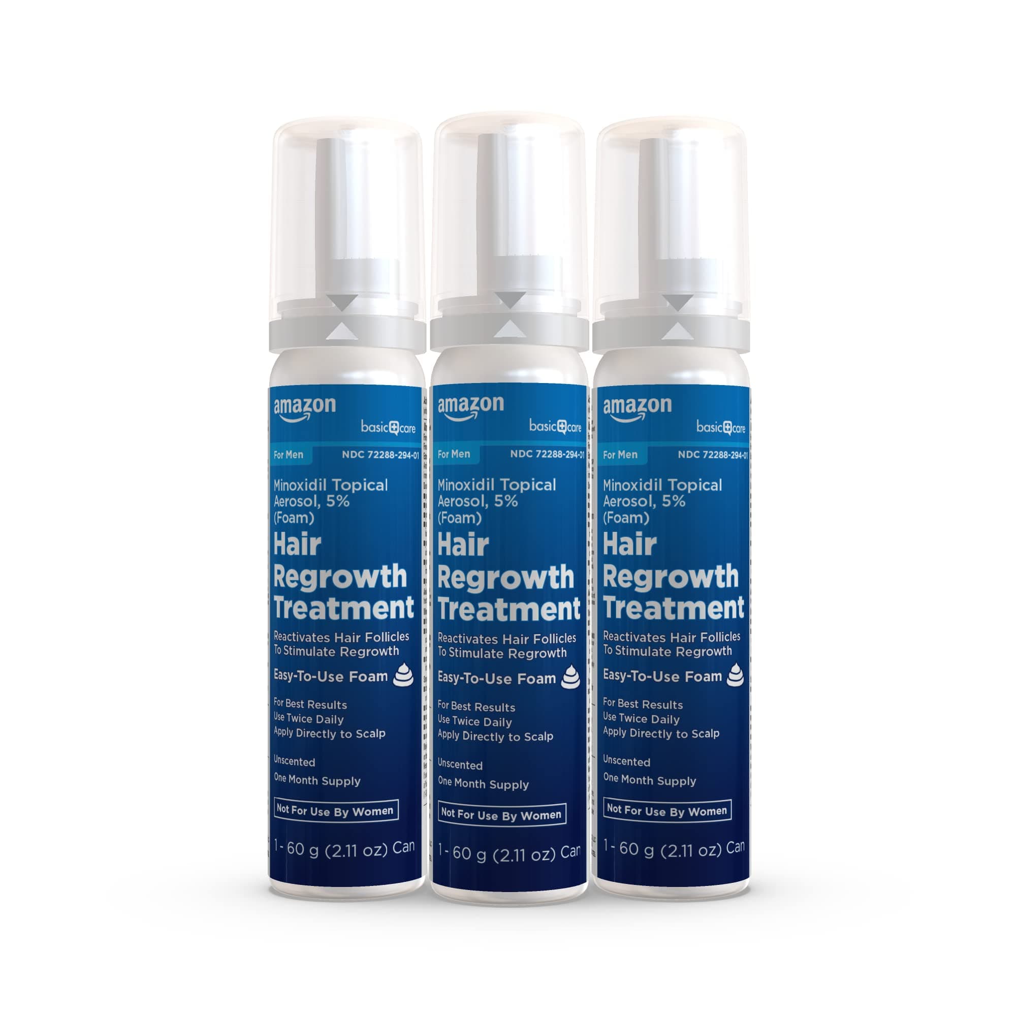 Amazon Basic Care Minoxidil Topical Aerosol 5 Foam Hair Regrowth Treatment for Men 6month Supply Unscented 211 Oz Pack of 6 - Thumbnail 4