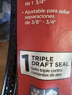 Duck® MAX Triple Draft Seal - Clear, Fits up to 36 in. wide - Thumbnail 3