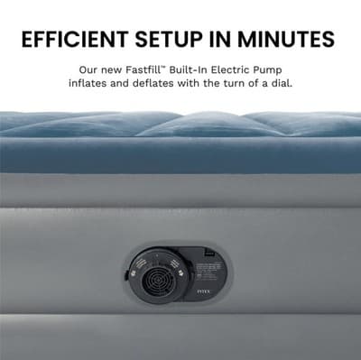 Intex 15" Twin Essential Rest Dura-Beam Airbed Mattress with Built-in Pump - Thumbnail 4
