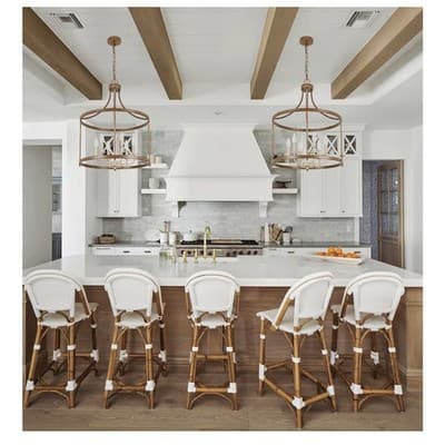 Retro 6-Light Drum Chandelier in Antique Bronze for Rustic Farmhouse Decor - Thumbnail 6