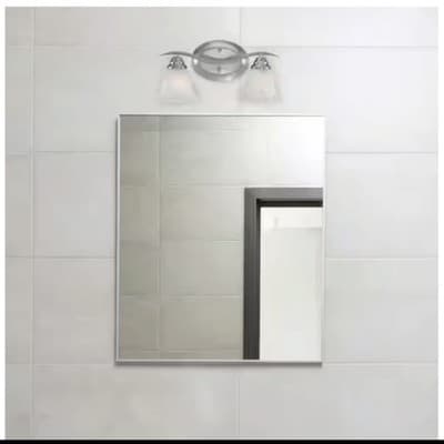 Volume Lighting Trinidad 2-Light Brushed Nickel Vanity Light w/Alabaster Shades - Thumbnail 4