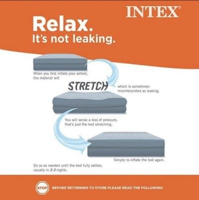 Intex 15" Twin Essential Rest Dura-Beam Airbed Mattress with Built-in Pump - Thumbnail 6