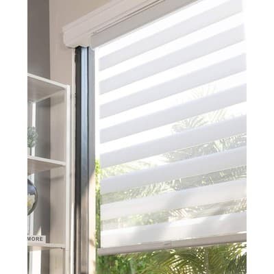 CHICOLOGY Zebra Blinds Cordless Window Shade Basic Arctic 72" W x 72" H - Thumbnail 10