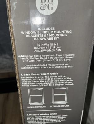 Better Homes & Gardens 2" Cordless Faux Wood Horizontal Blinds, White 35x48 - Thumbnail 4