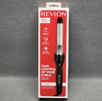 Revlon Perfect Heat 1" Ceramic Barrel Curling Iron 30 Heat Settings Auto Shutoff - Thumbnail 3