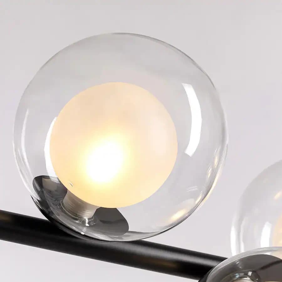 APLampar LH-441BL-10A Mid Century Modern 10-Light Globe Bubble Chandelier - Thumbnail 3