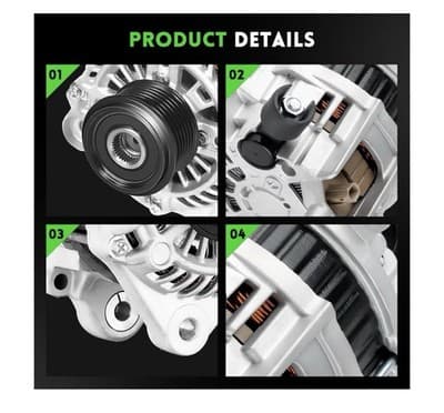 WAGSON Alternator WOALT011 for 2013-2017 Honda Accord 2.4L 110A 12V - Thumbnail 7