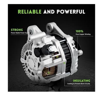 WAGSON Alternator WOALT011 for 2013-2017 Honda Accord 2.4L 110A 12V - Thumbnail 6