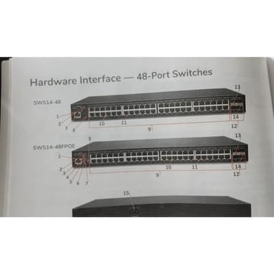 SonicWall SWS14-48FPOE 48-Port Gigabit PoE Switch 4 SFP+ Ports - Thumbnail 2