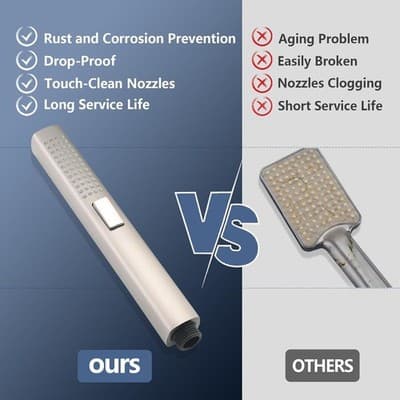 Bow Handheld Shower Head with Slide Bar Combo Brushed Nickel 27.5" - Thumbnail 4