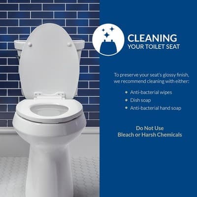 Bemis 1500EC 390 Lift-Off Wood Elongated Toilet Seat Cotton White - Thumbnail 4