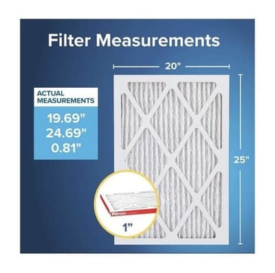HVAC Air Filter 20x25x1 MERV 11 MPR 1000 Allergens 2 Pack Smart App Reminder New - Thumbnail 6