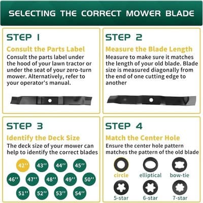 2 XHT HD USA Blades for Murray 42" Cut 95100MA 95100E701 4951003MA - Thumbnail 5